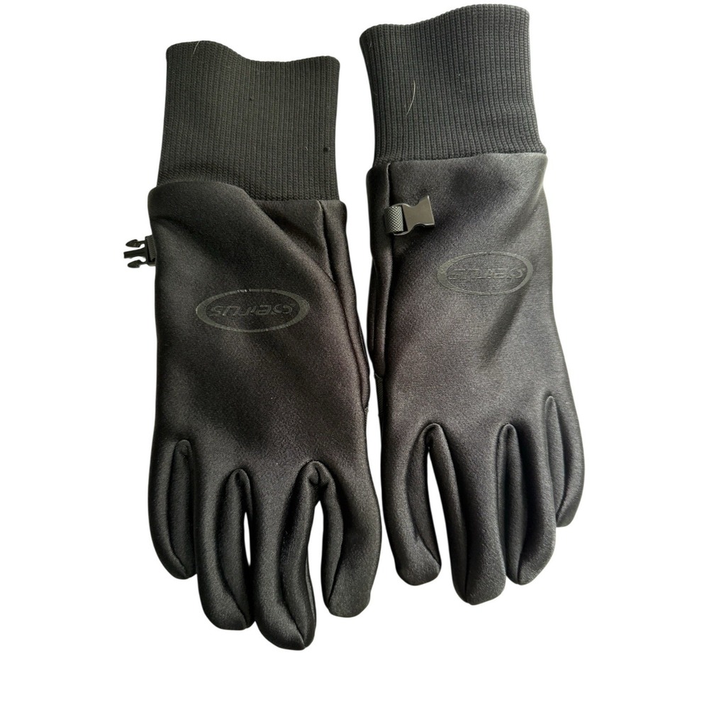 Seirus Black Gloves Unisex Cold Weather Stretch Medium